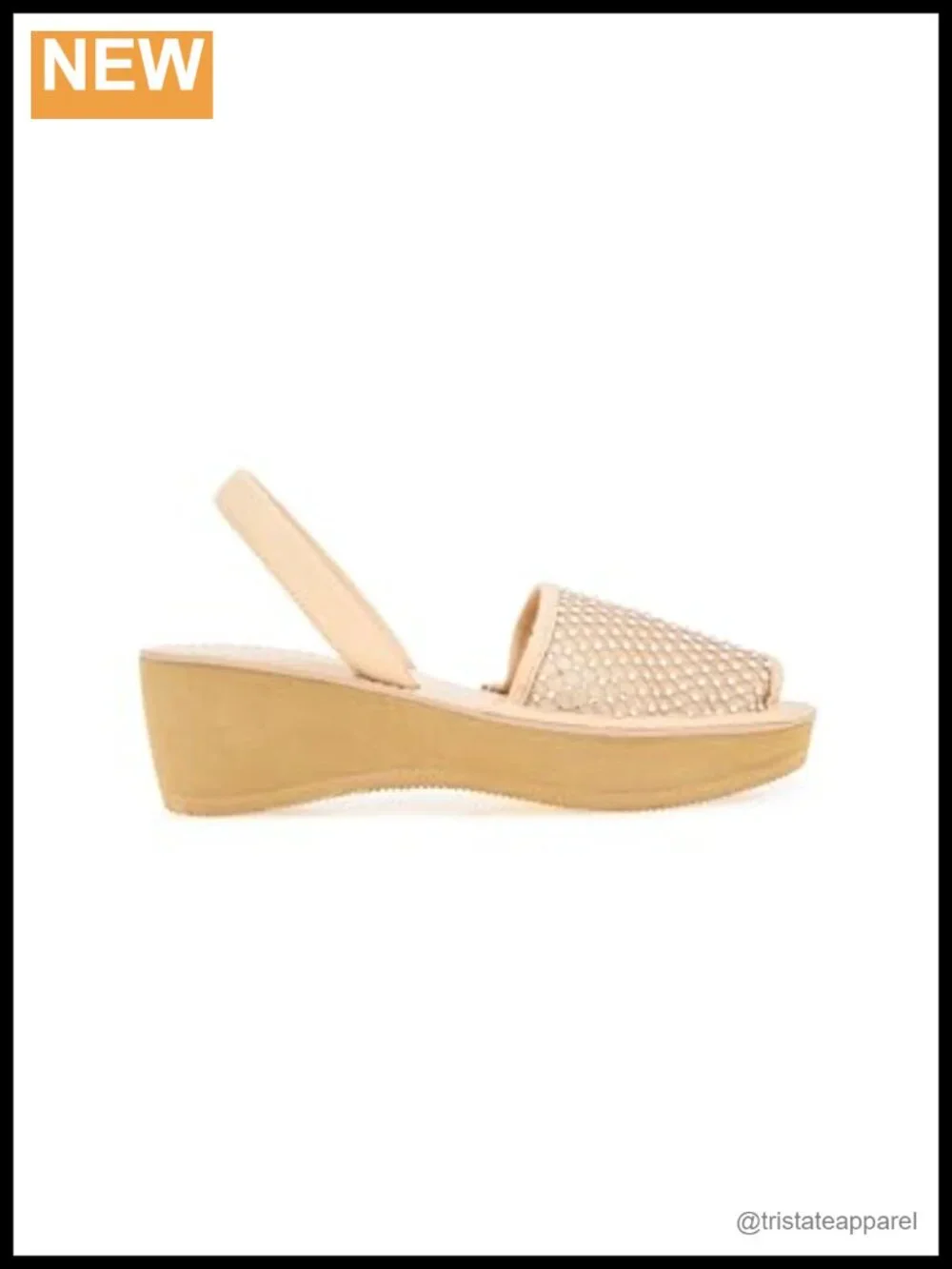 Kenneth Cole REACTION Fine Glass Mesh Faux Leather Platform Wedge Sandal